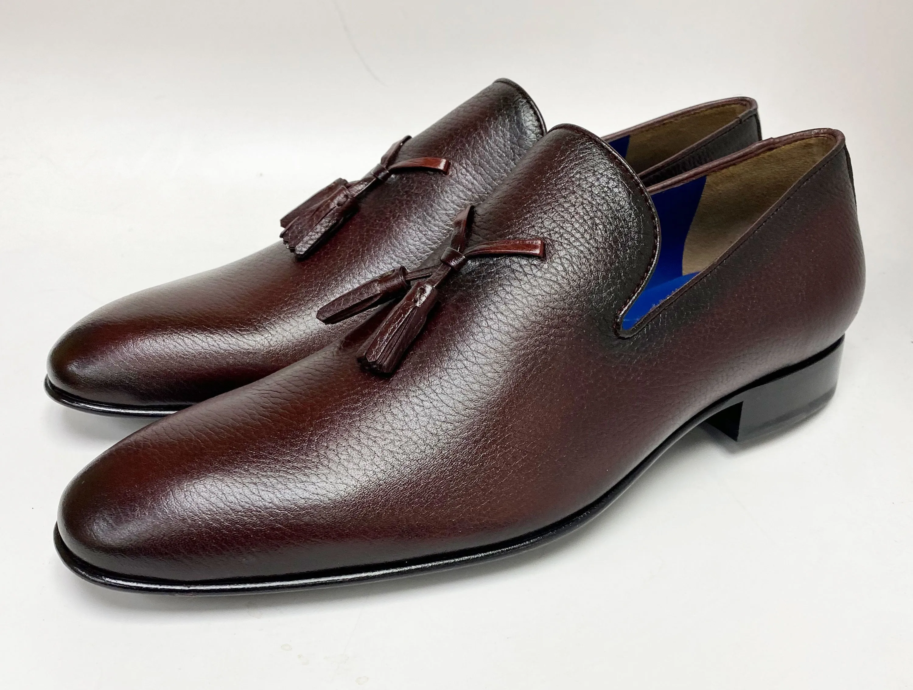 Jean Pierre Deerskin Tasseled Loafer Burgundy