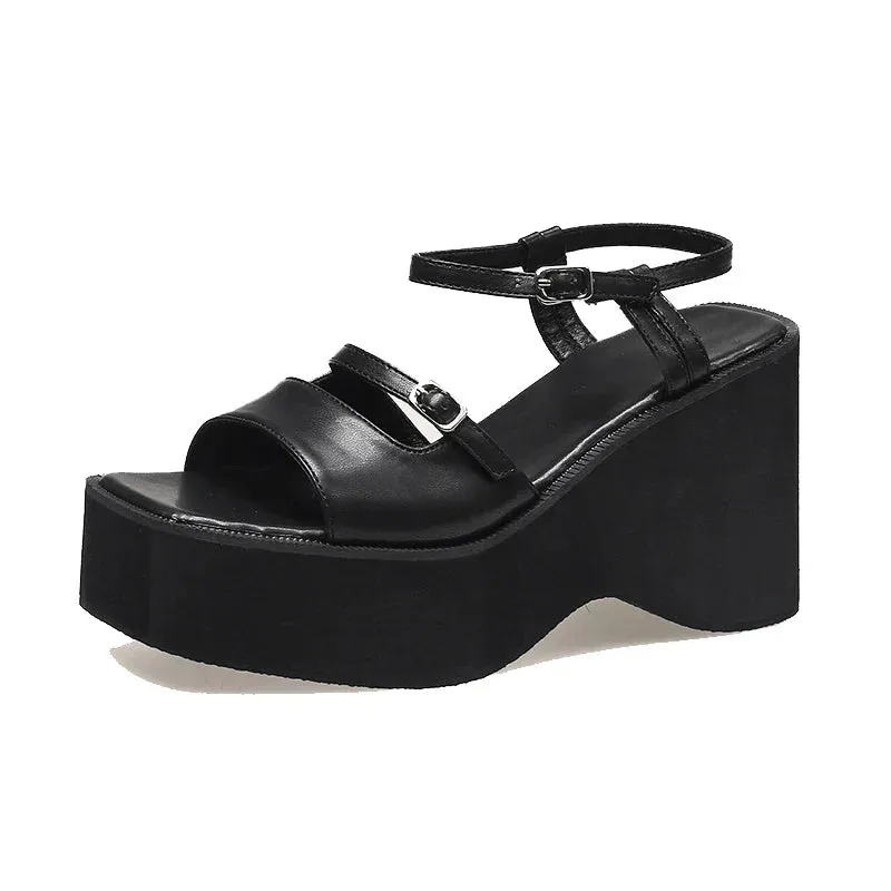 Joskaa 2024 New Chunky Sandals Backless