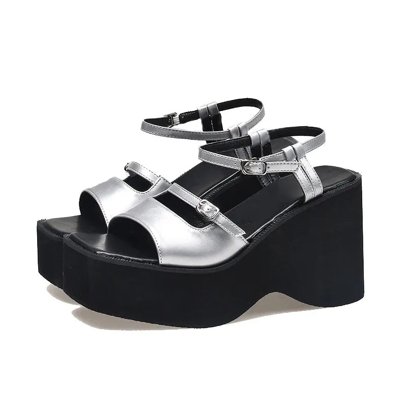 Joskaa 2024 New Chunky Sandals Backless