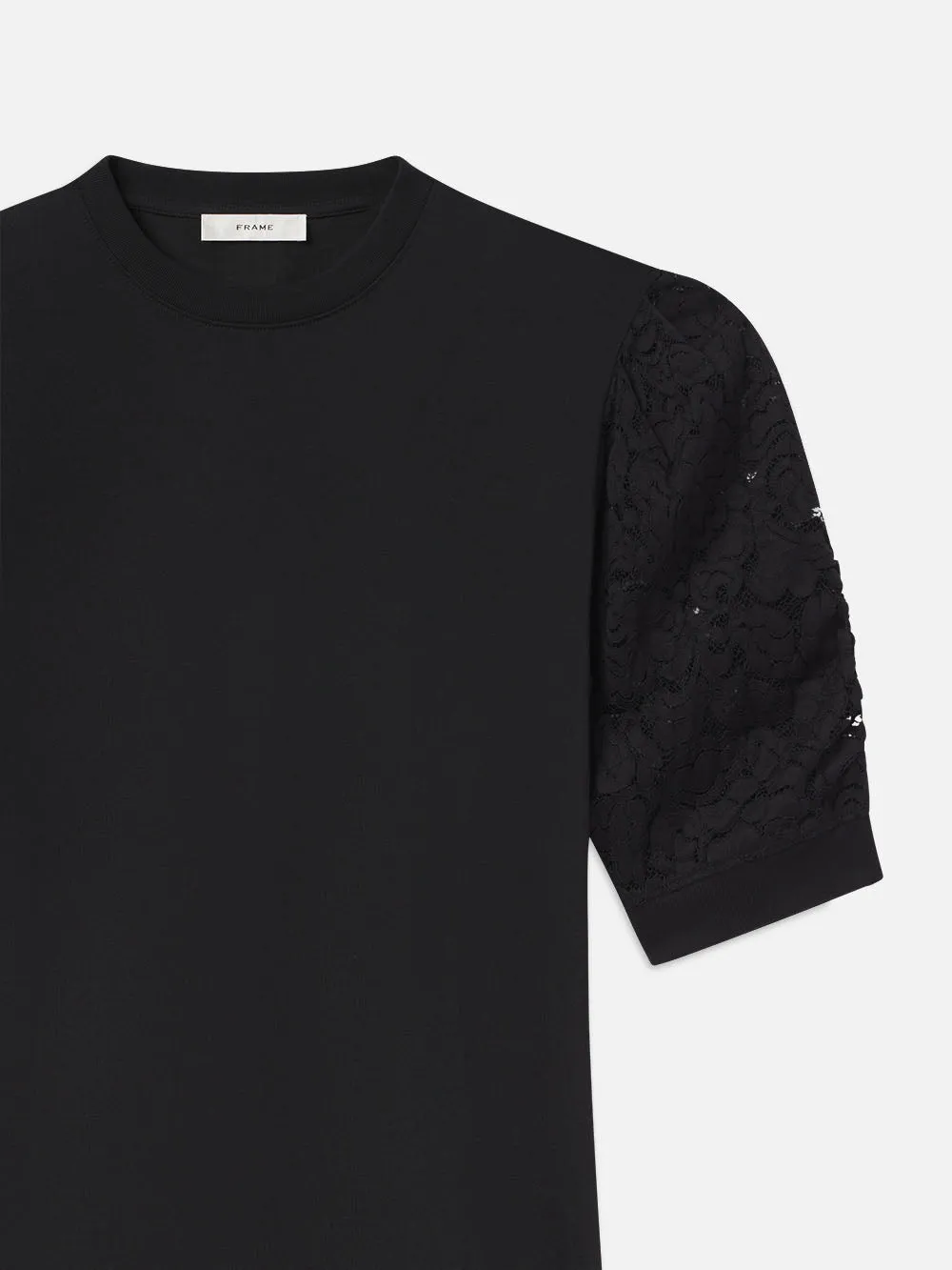 Lace Sleeve Frankie Tee -- Black