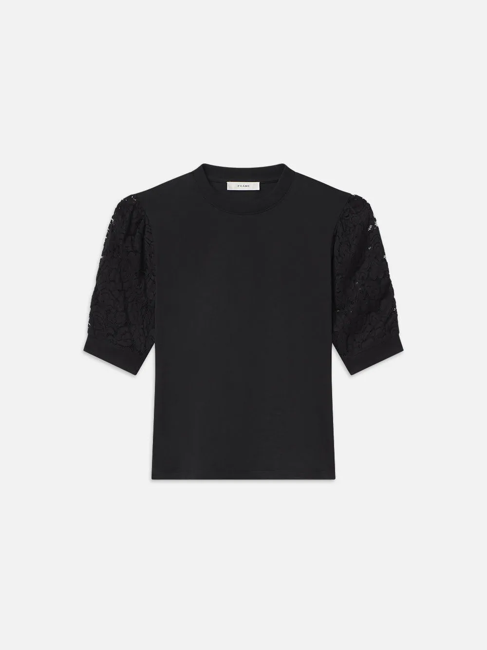 Lace Sleeve Frankie Tee -- Black