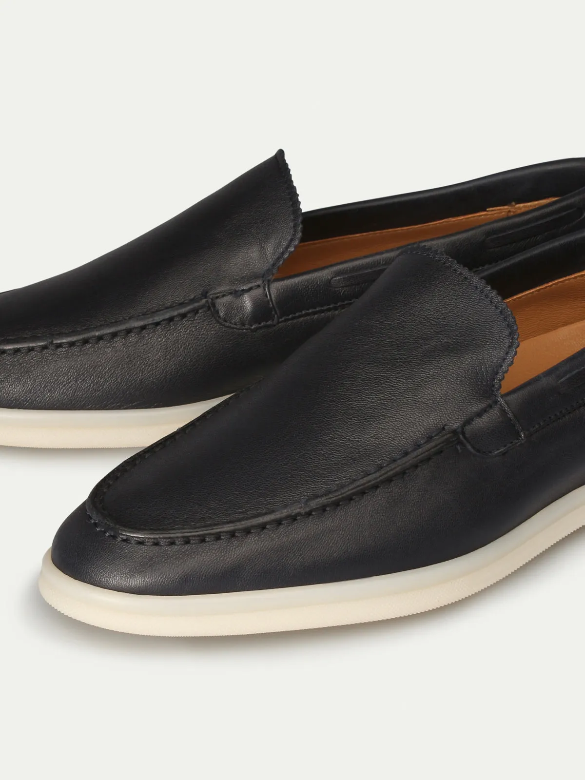 Lady Navy Nappa Yacht Loafers