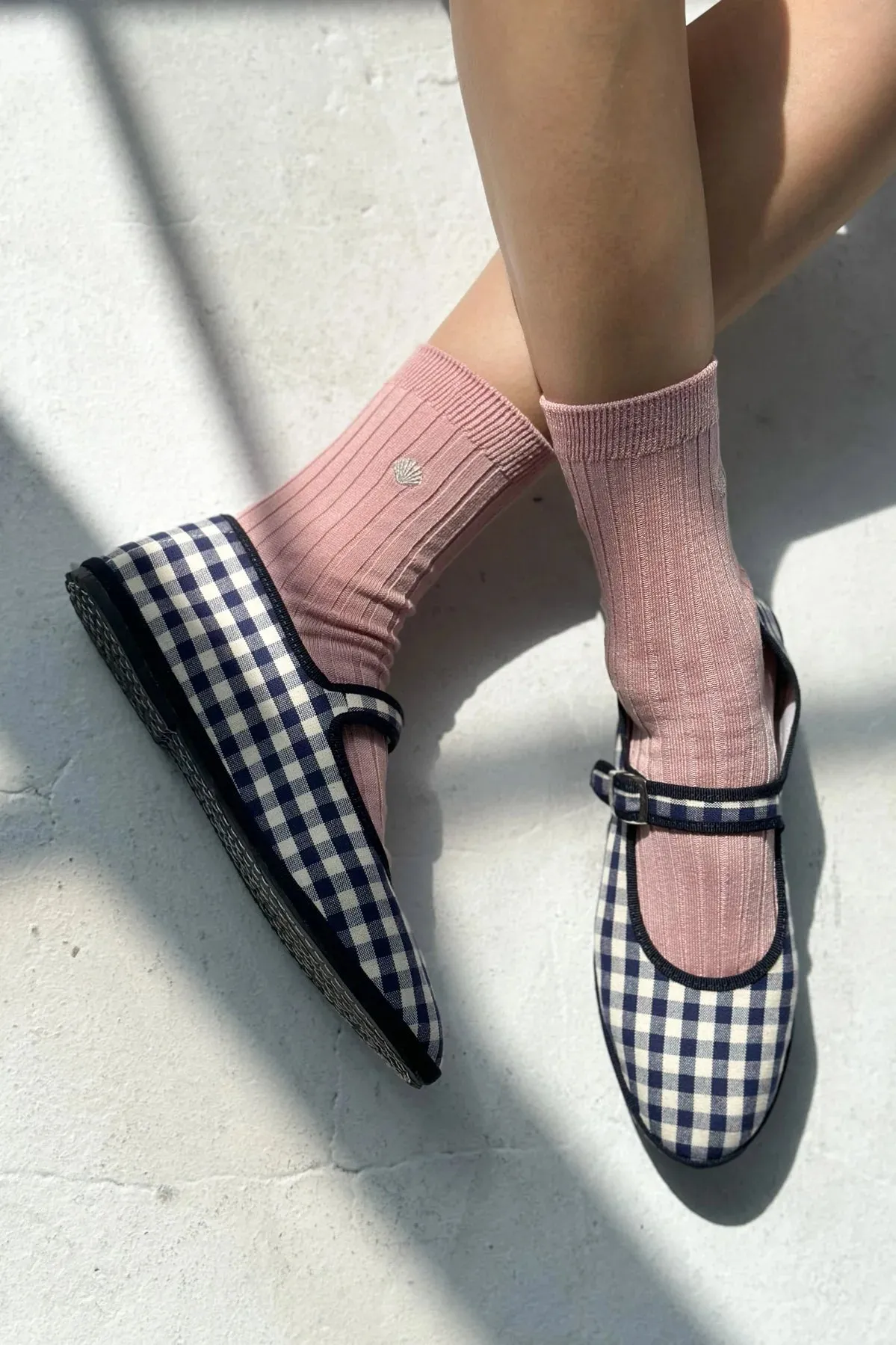 Le Bon Shoppe - Embroidered Her Socks | Pink Soda