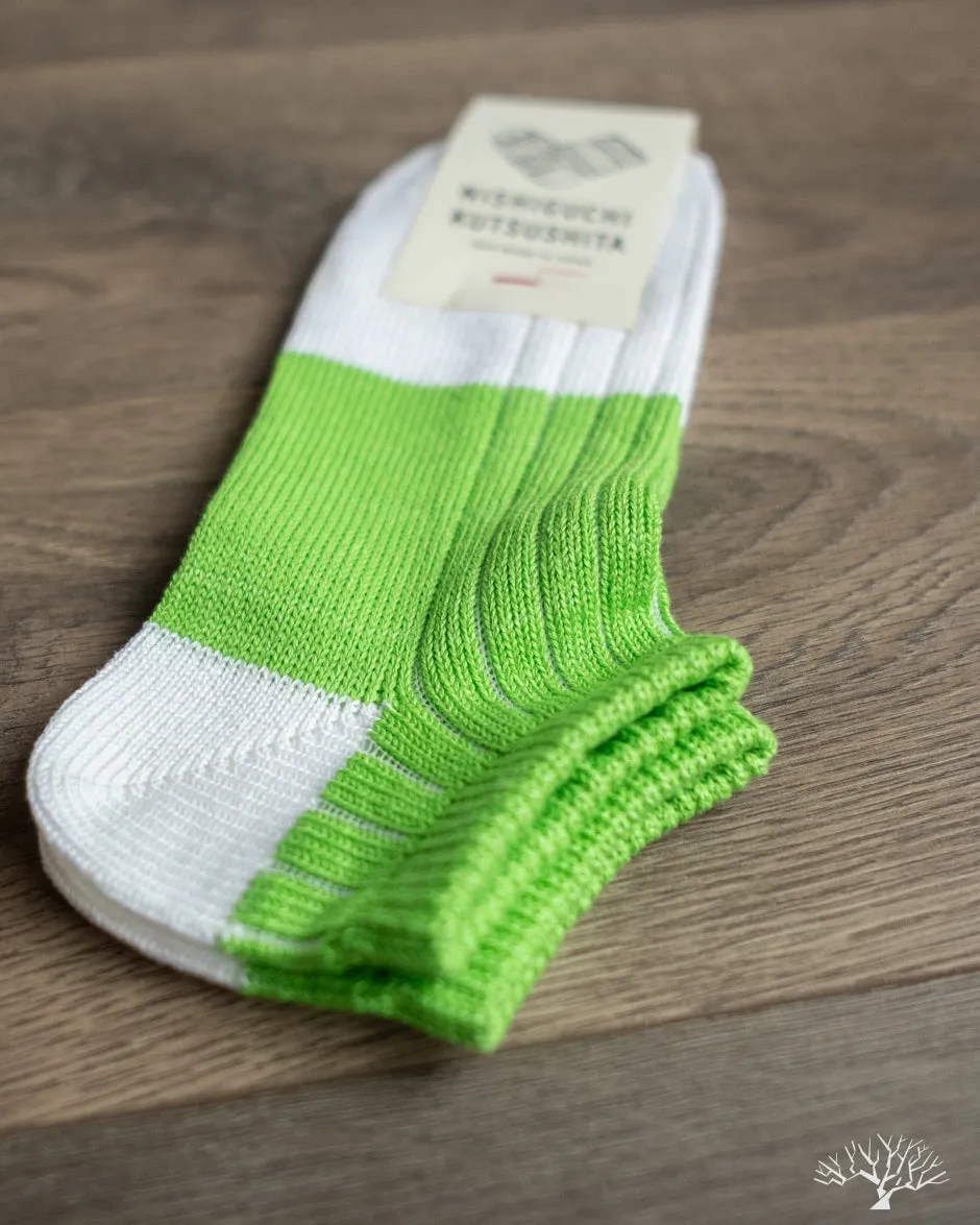 Linen Cotton Anklet Sock - Pear Green