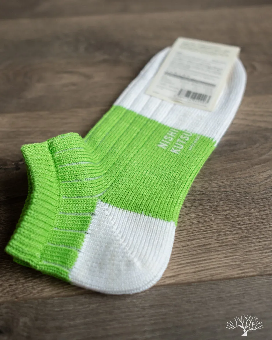 Linen Cotton Anklet Sock - Pear Green