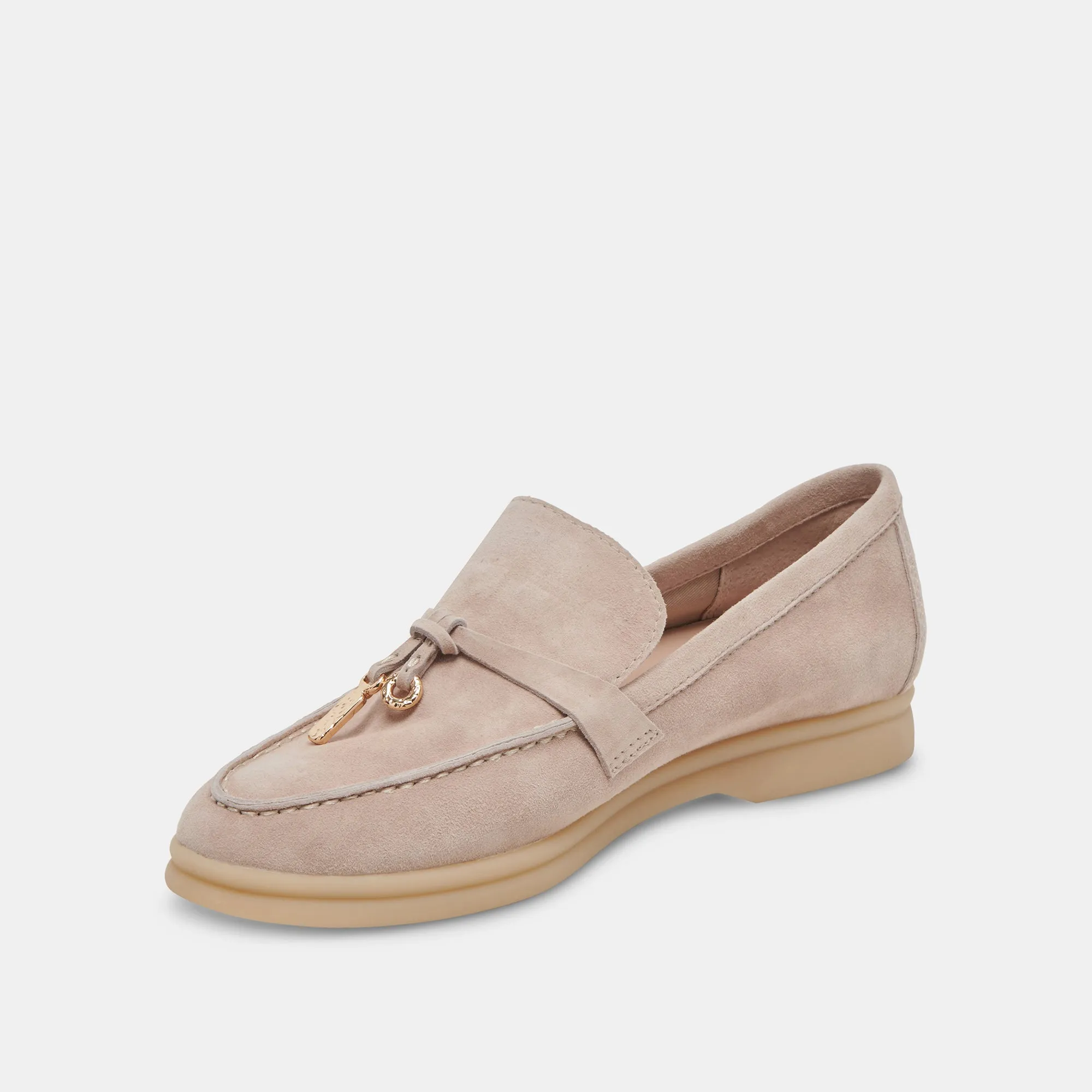 LONZO FLATS TAUPE SUEDE