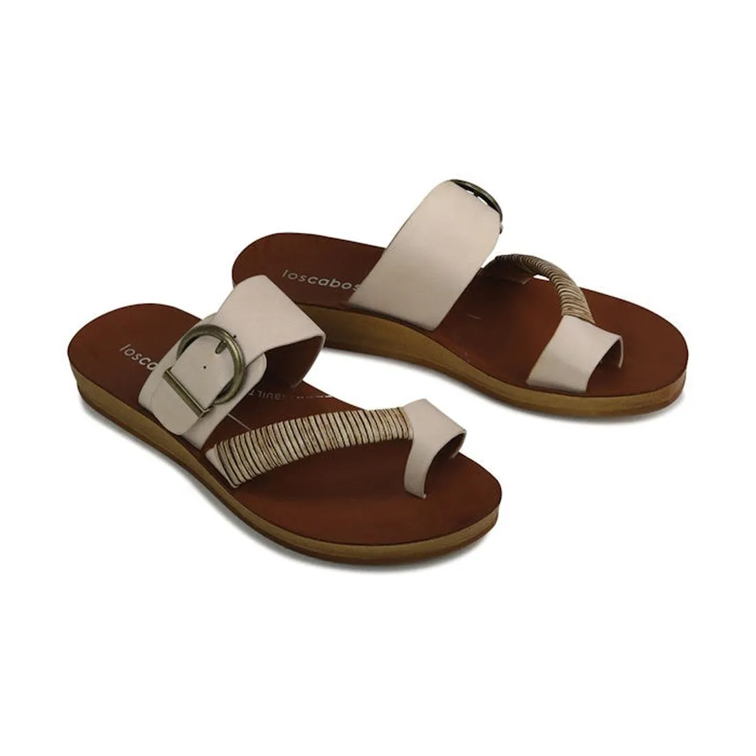 Los Carbos Bria Oats Cream Light Flexible Sandal Jandal