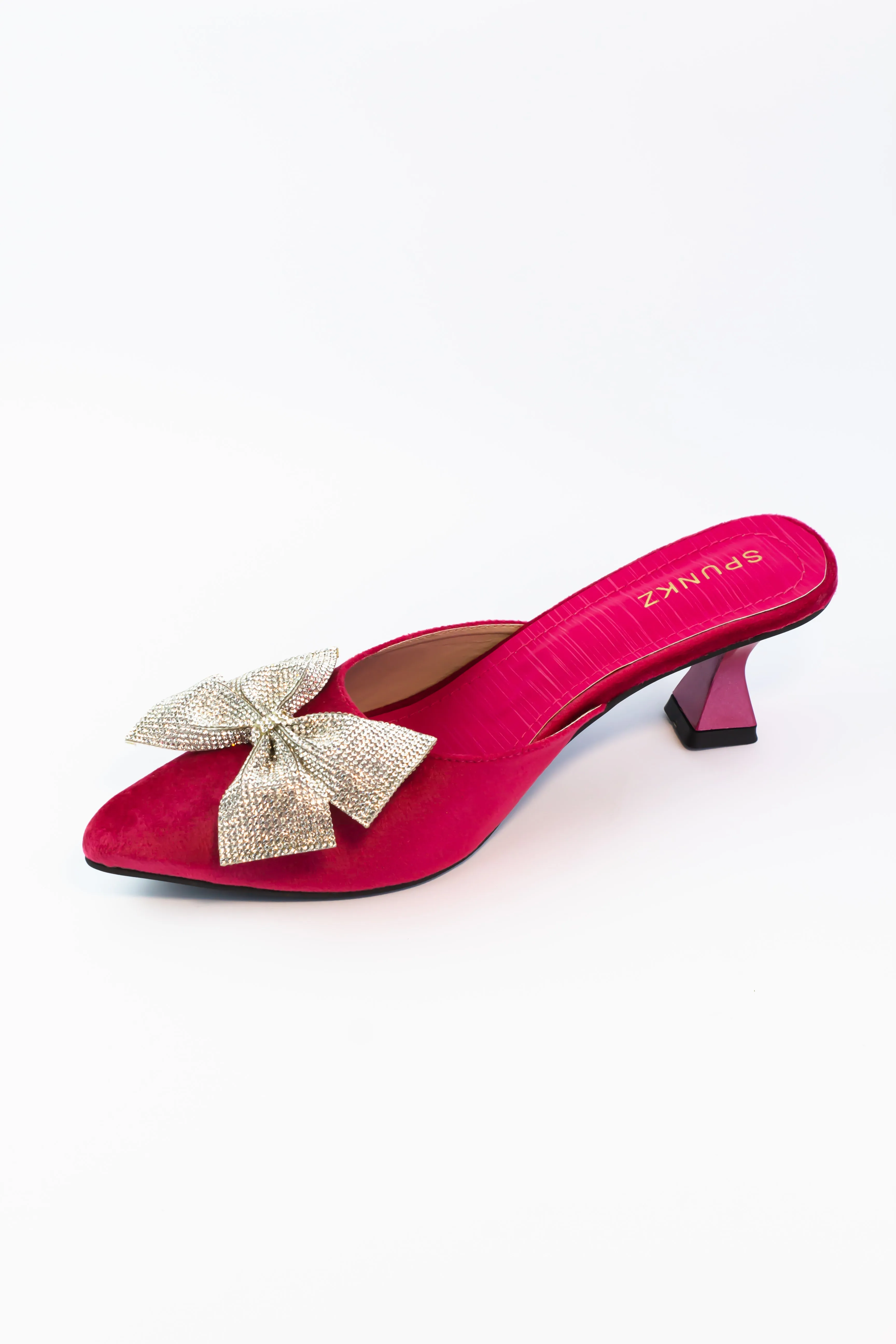 Lupita Rhinestone Bow Pink Sandals