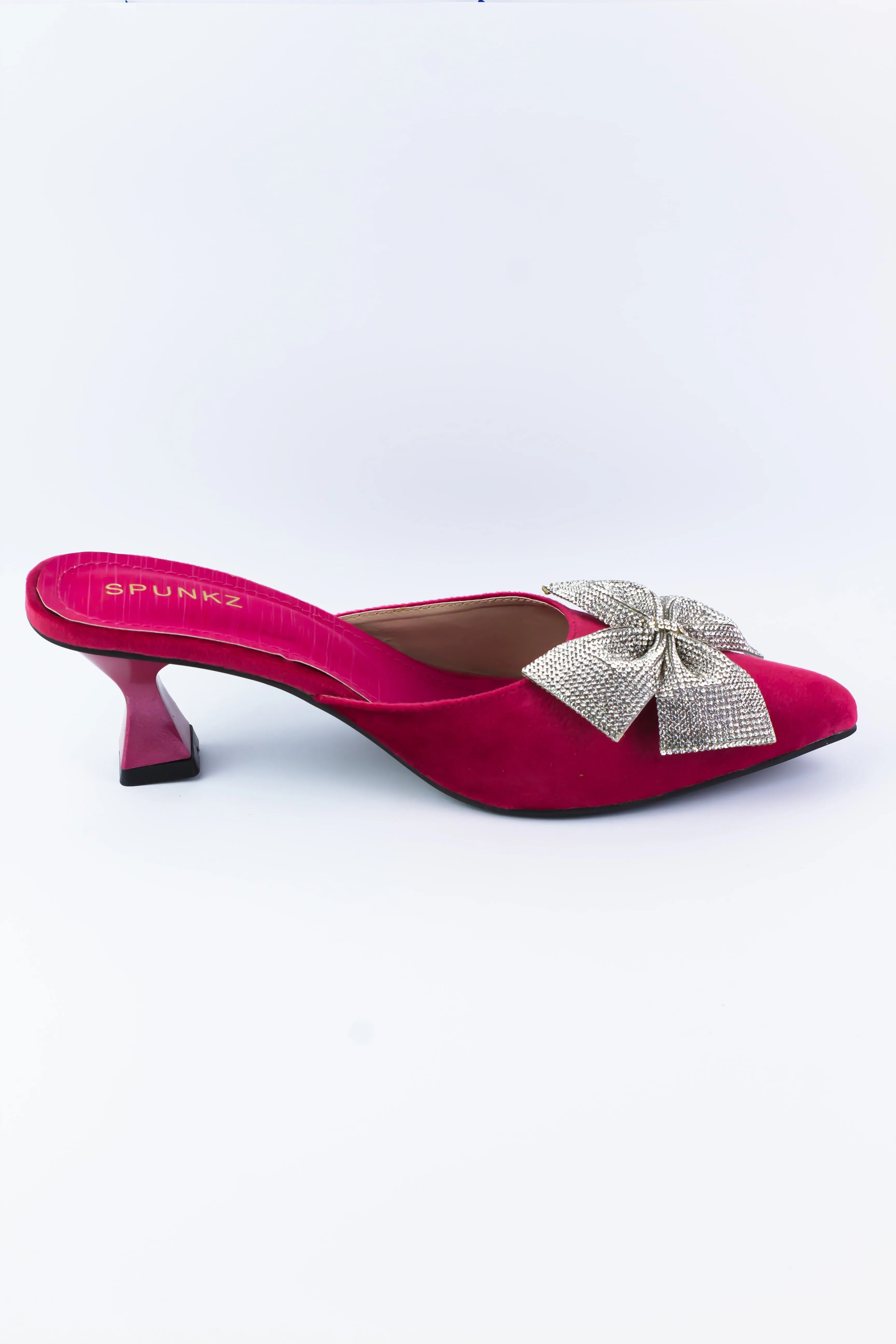 Lupita Rhinestone Bow Pink Sandals