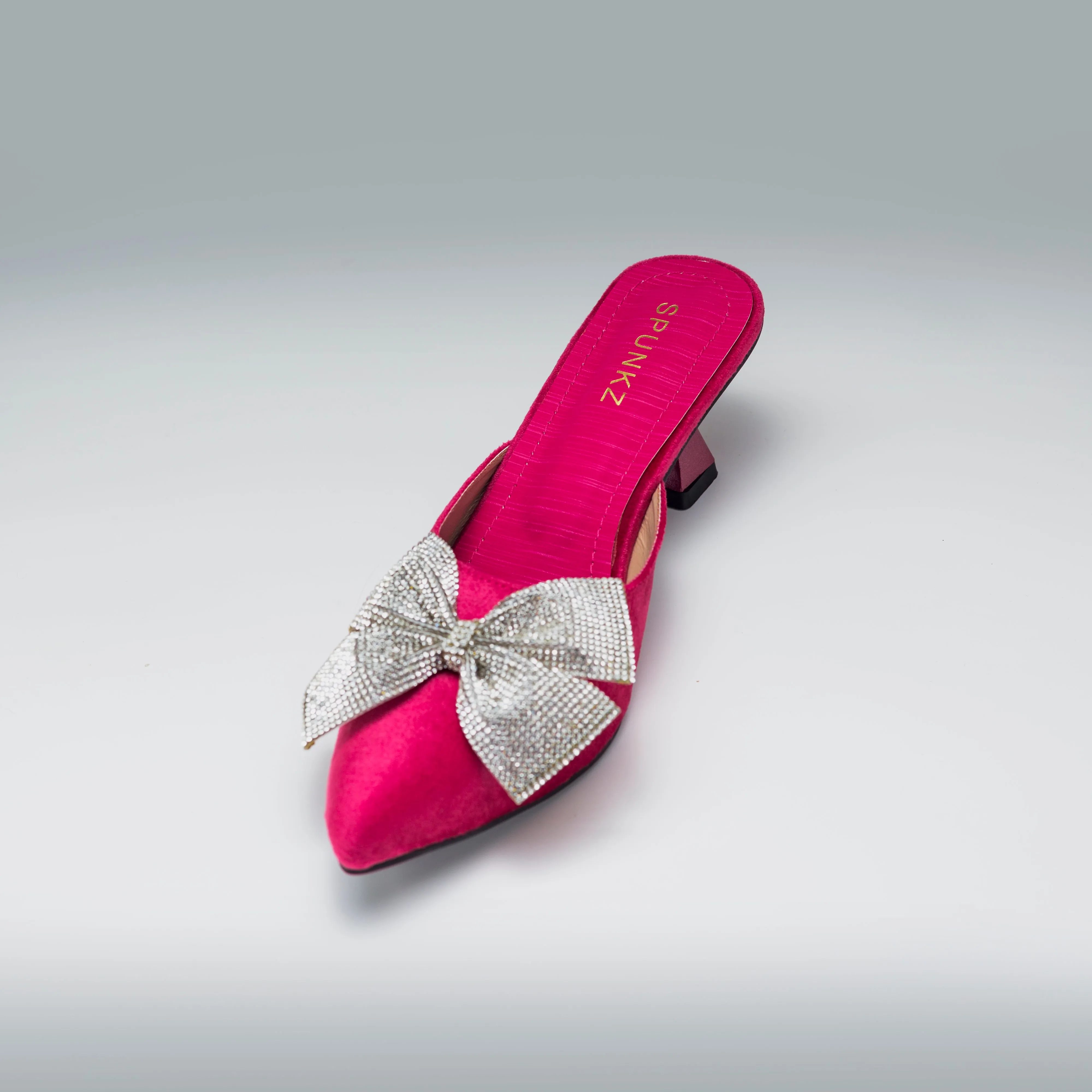 Lupita Rhinestone Bow Pink Sandals