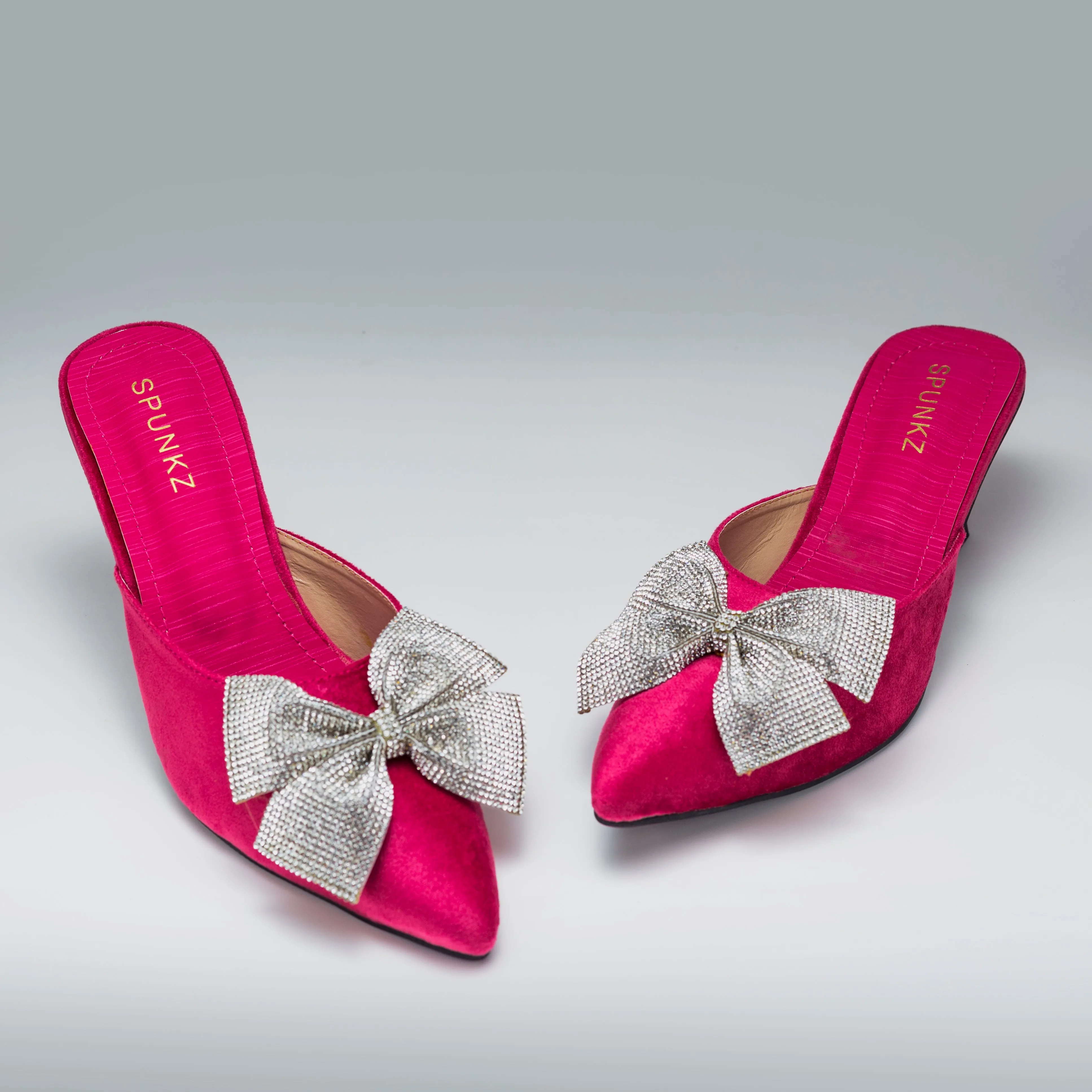 Lupita Rhinestone Bow Pink Sandals