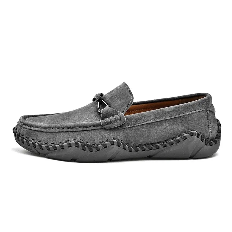 Luxury Brand Comfort Men Loafers Wear-Resistant Rubber Sole Genuine Leather Flats Fashion Shoes Causal Driving Shoes