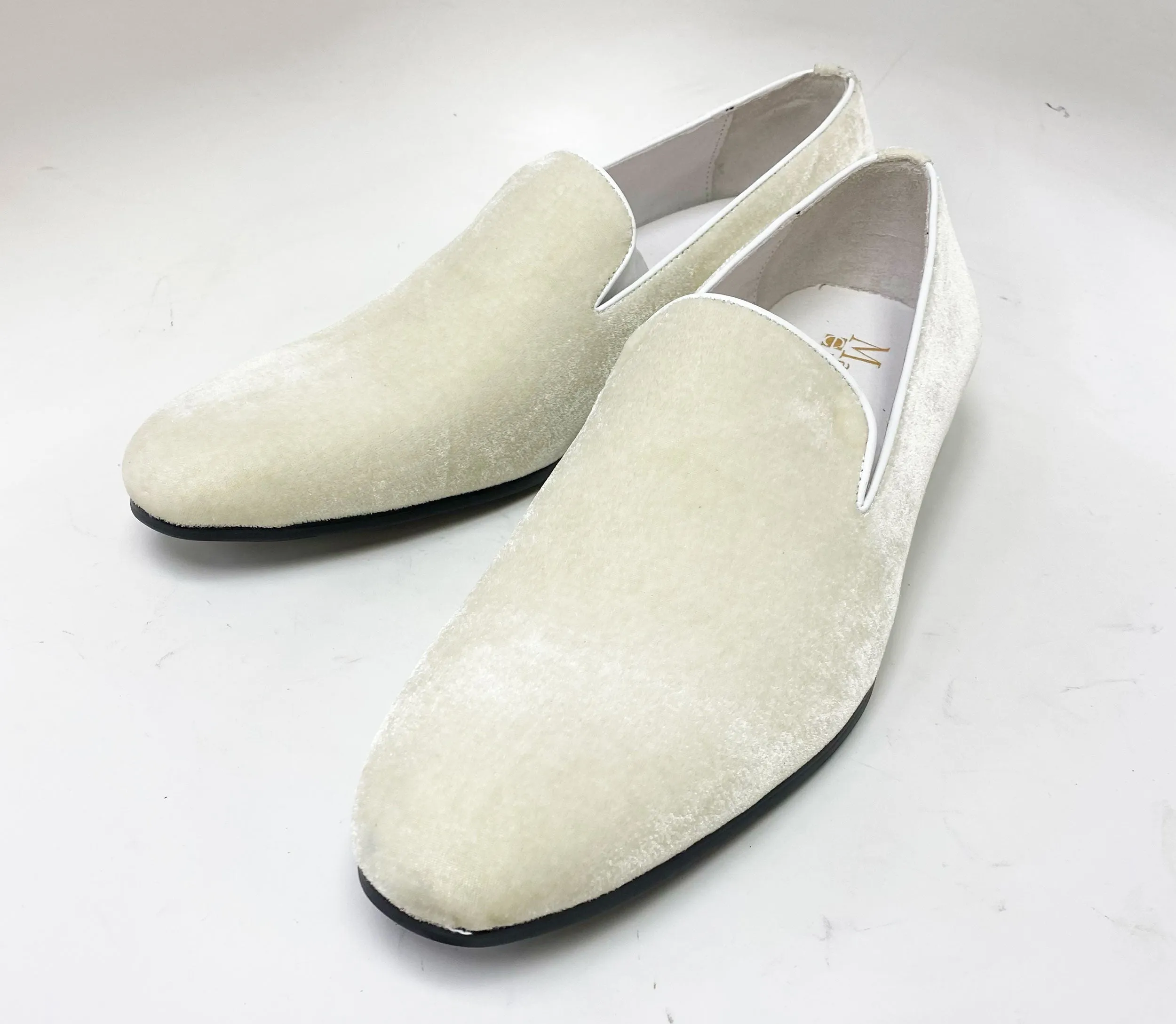 Maurice Velvet Venetian Loafer Bone