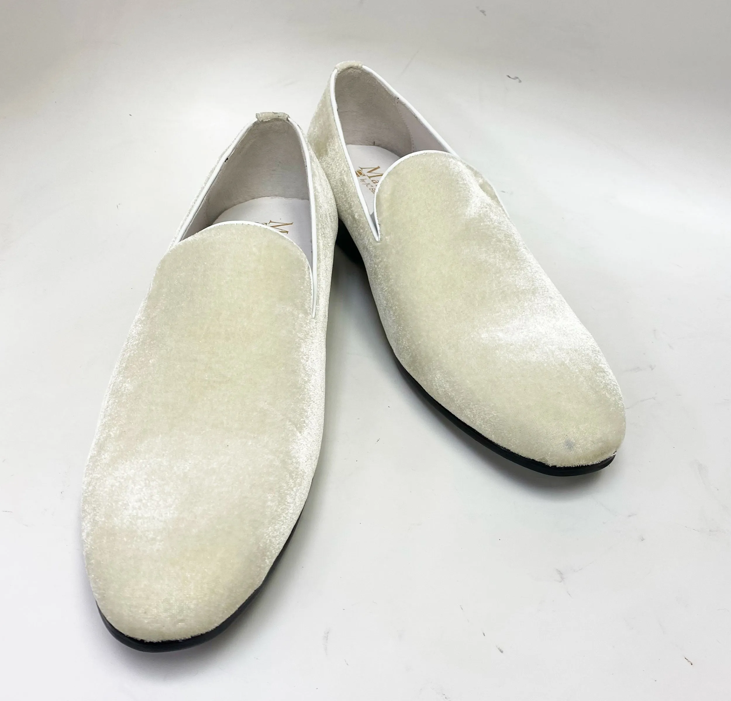 Maurice Velvet Venetian Loafer Bone