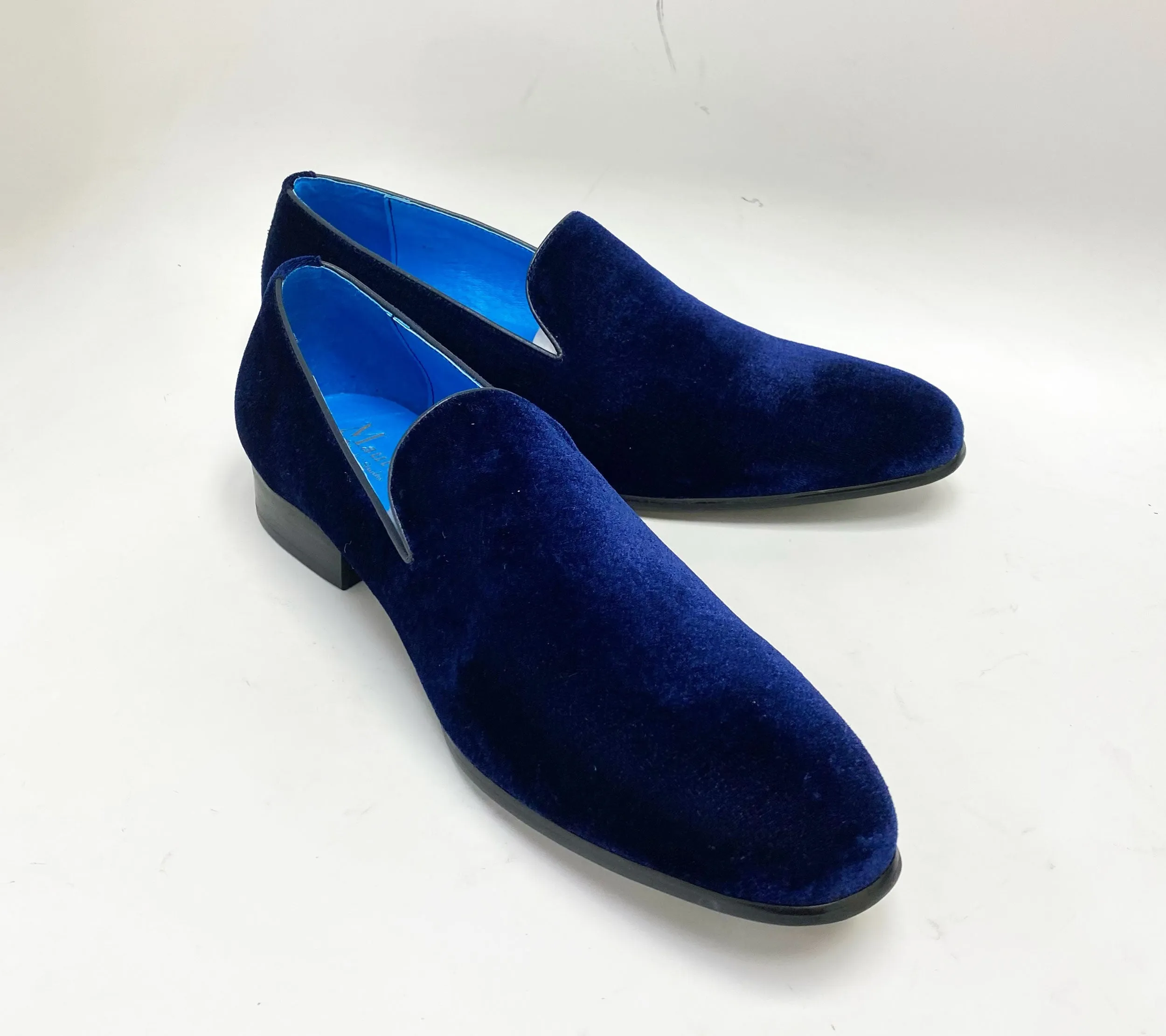 Maurice Velvet Venetian Loafer Navy