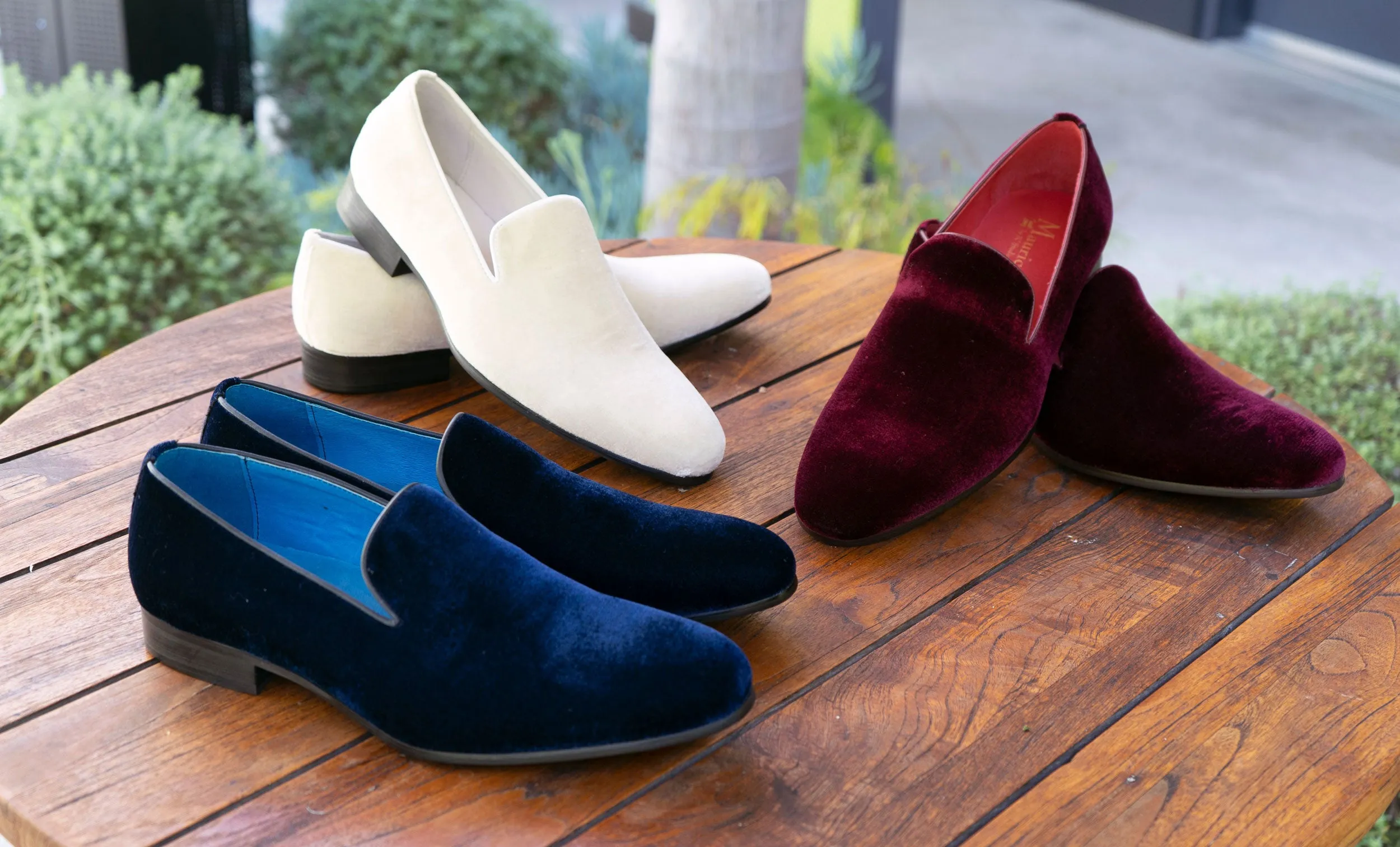 Maurice Velvet Venetian Loafer Navy