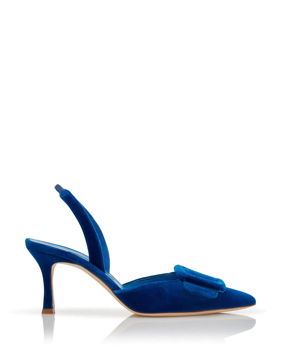 Maysli Gala 70 Slingback in Blue Velvet