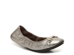 Me Too Olympia Ballet Flats, Metallic Pewter