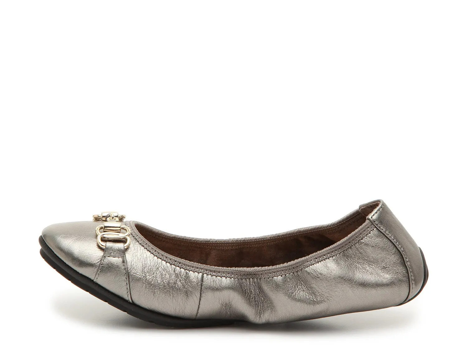 Me Too Olympia Ballet Flats, Metallic Pewter