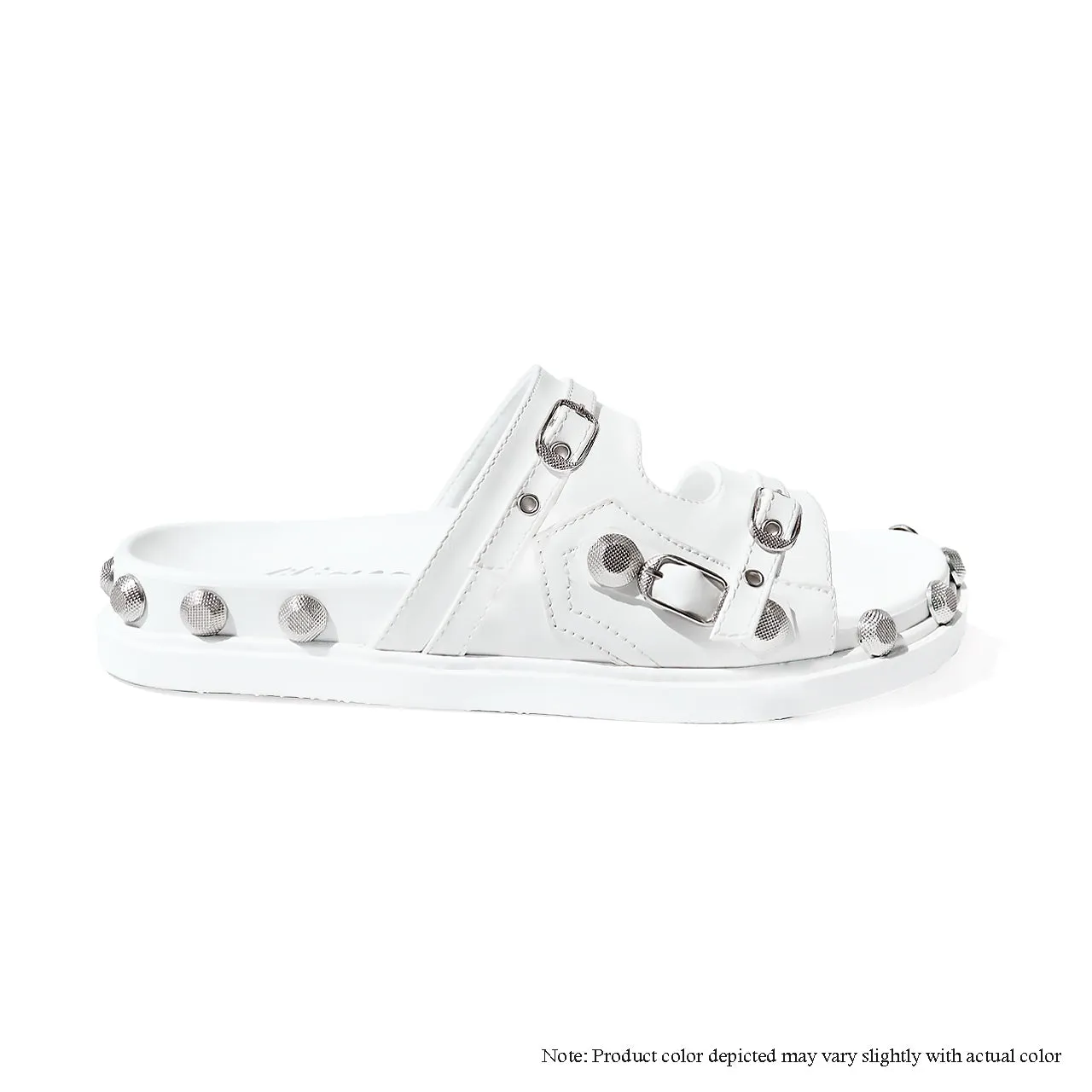 MEIZI-1 STUD SANDAL - WHITE