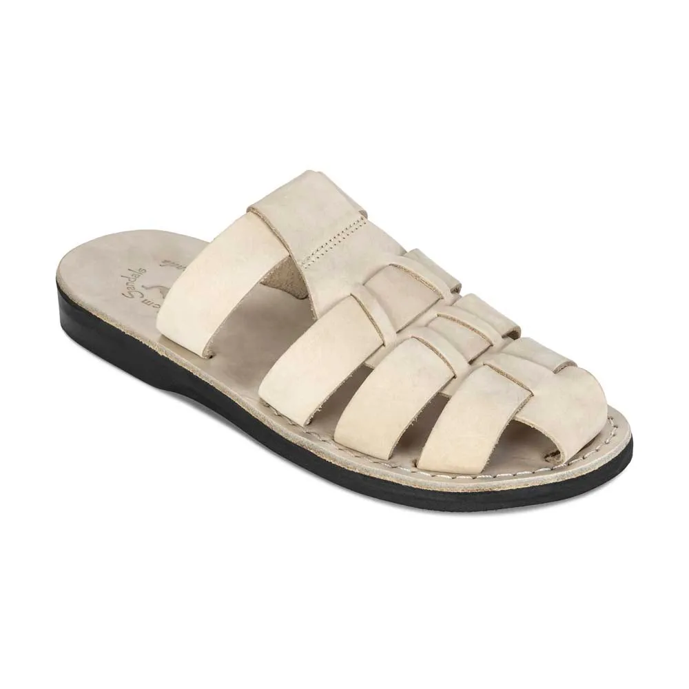 Michael Slide - Leather Pacific Slide Sandal | White Nubuck