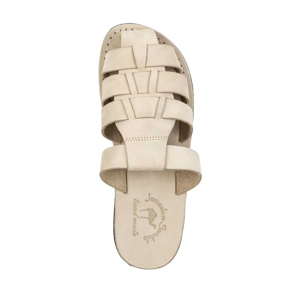 Michael Slide - Leather Pacific Slide Sandal | White Nubuck