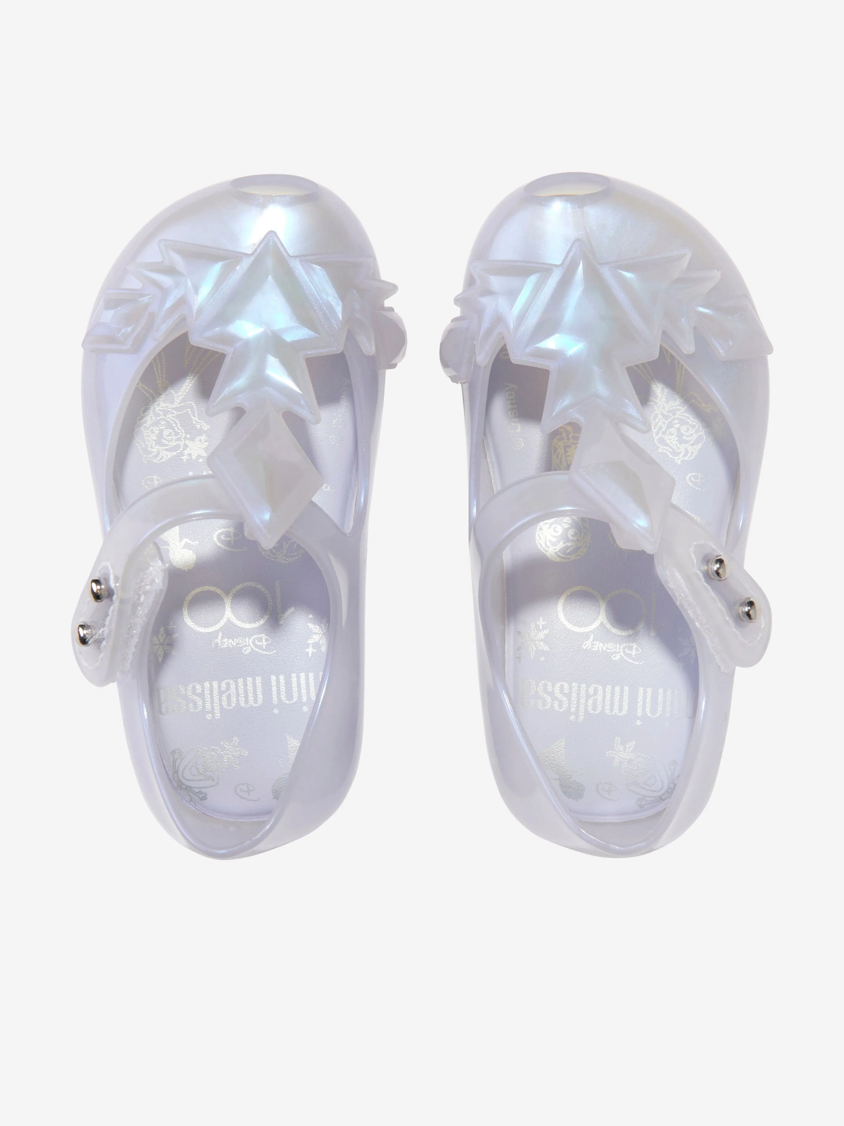 Mini Melissa Girls Disney Jelly Ballerinas in White