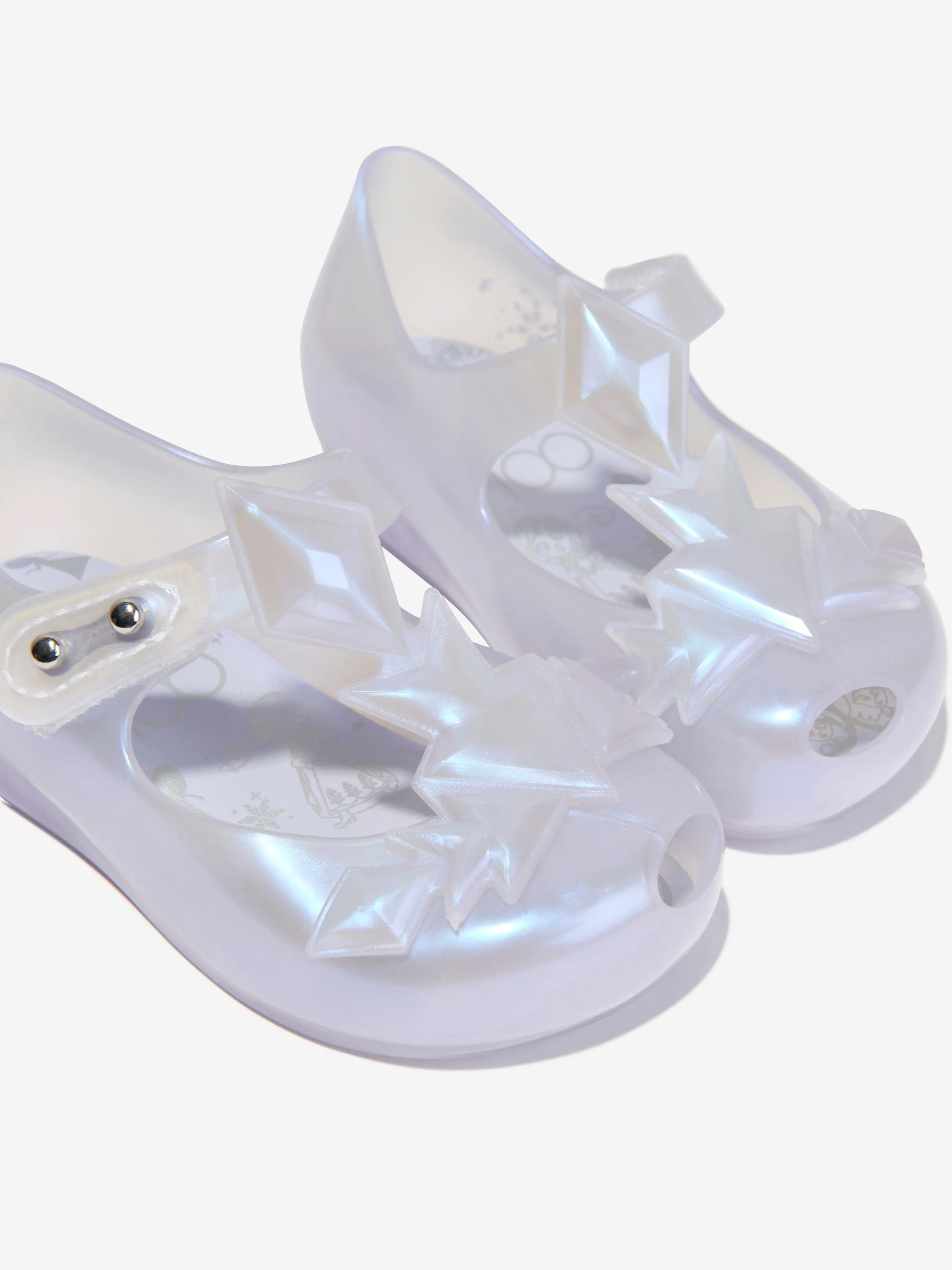 Mini Melissa Girls Disney Jelly Ballerinas in White