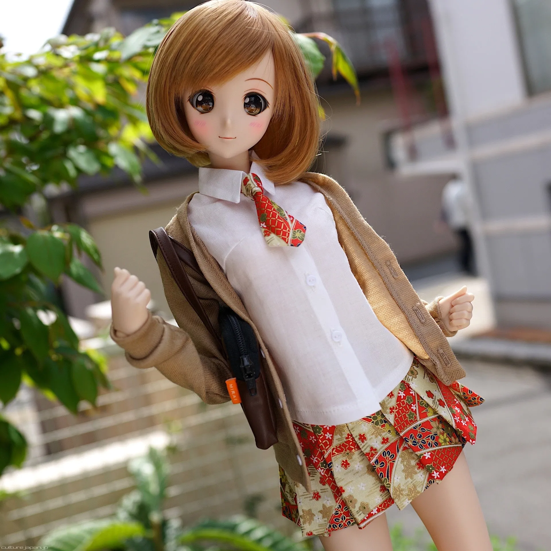 Mirai High School Uniform (Wagara Red)