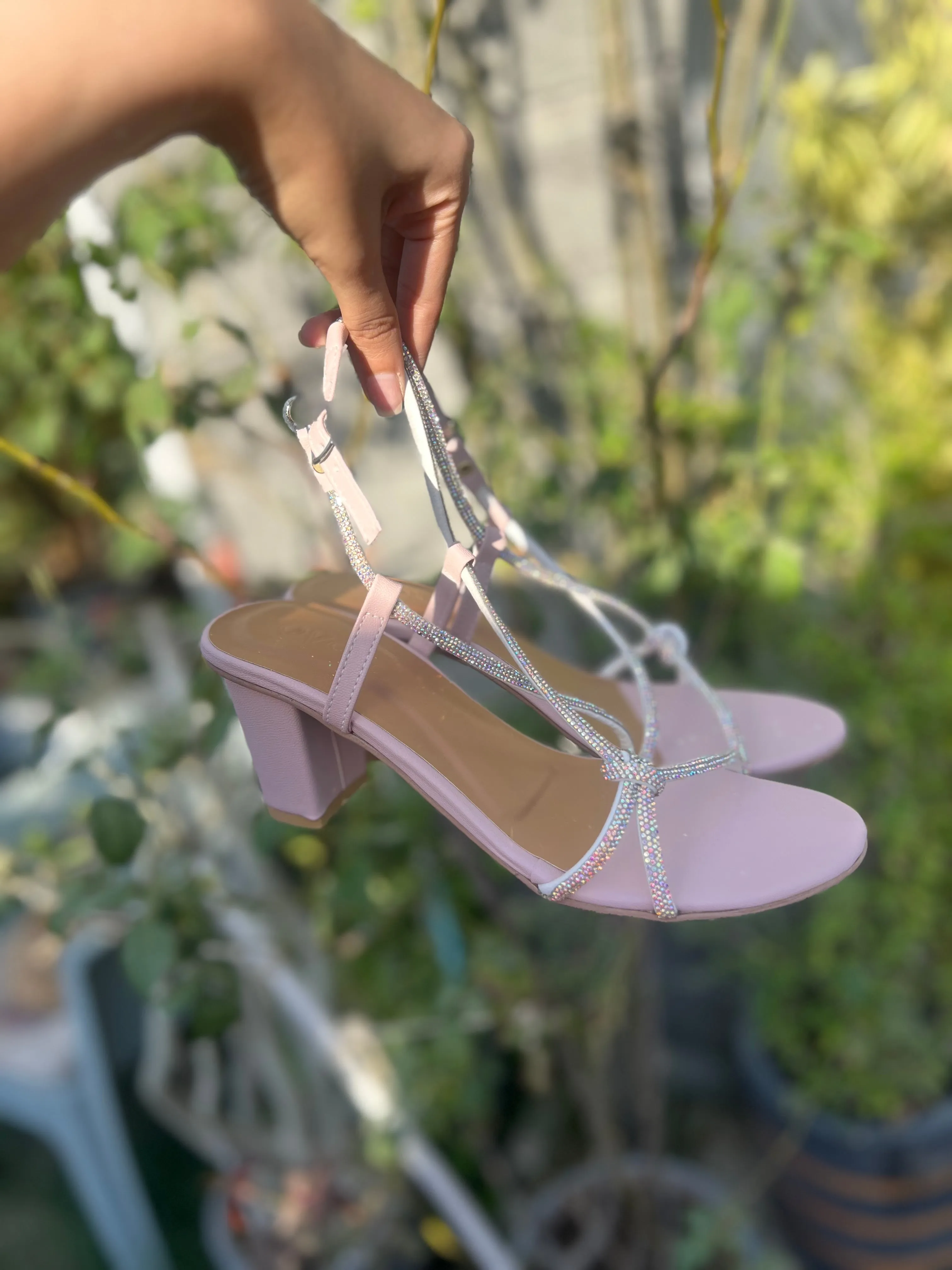 Naomi Strappy Heels - Peach