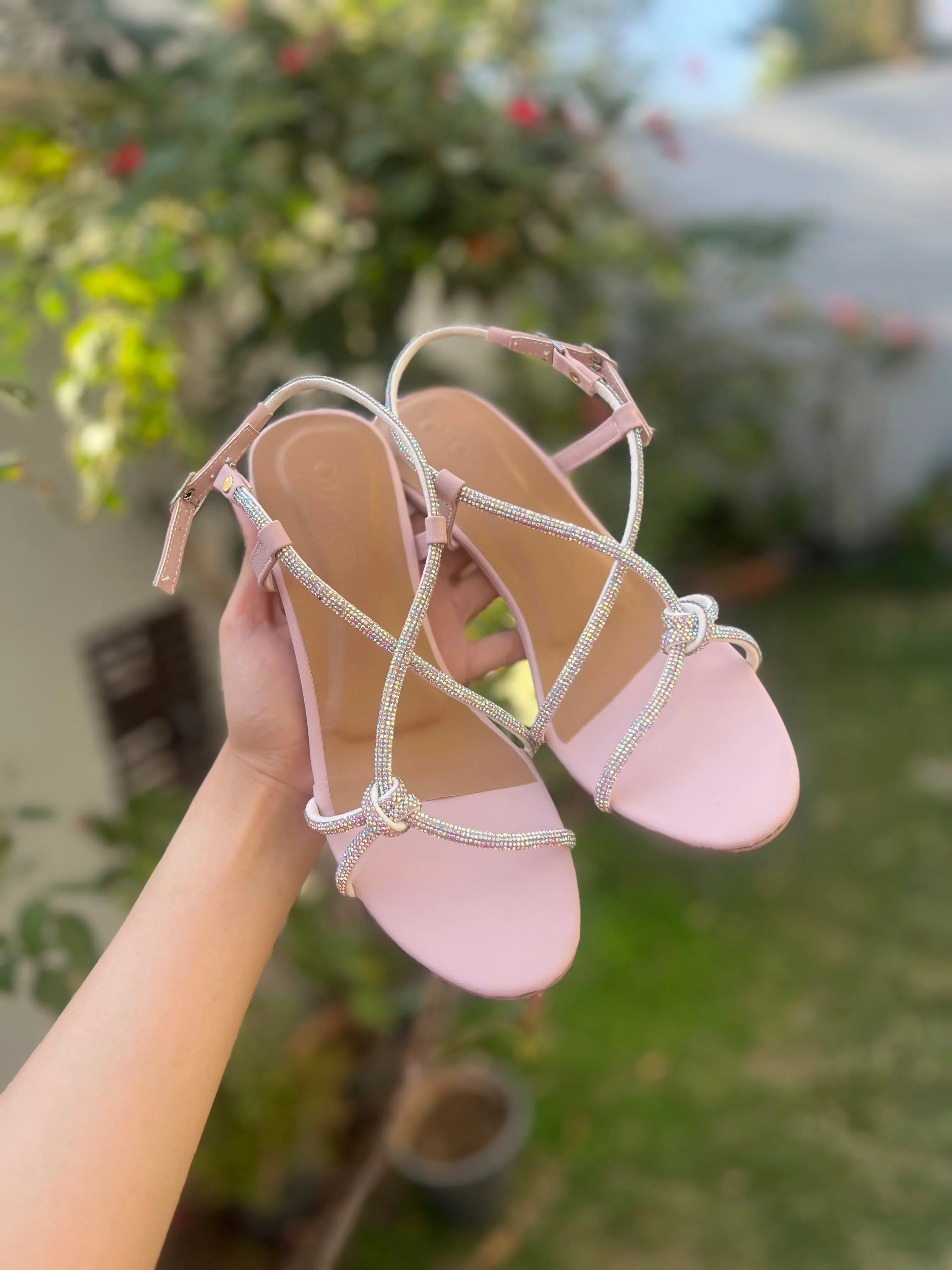 Naomi Strappy Heels - Peach