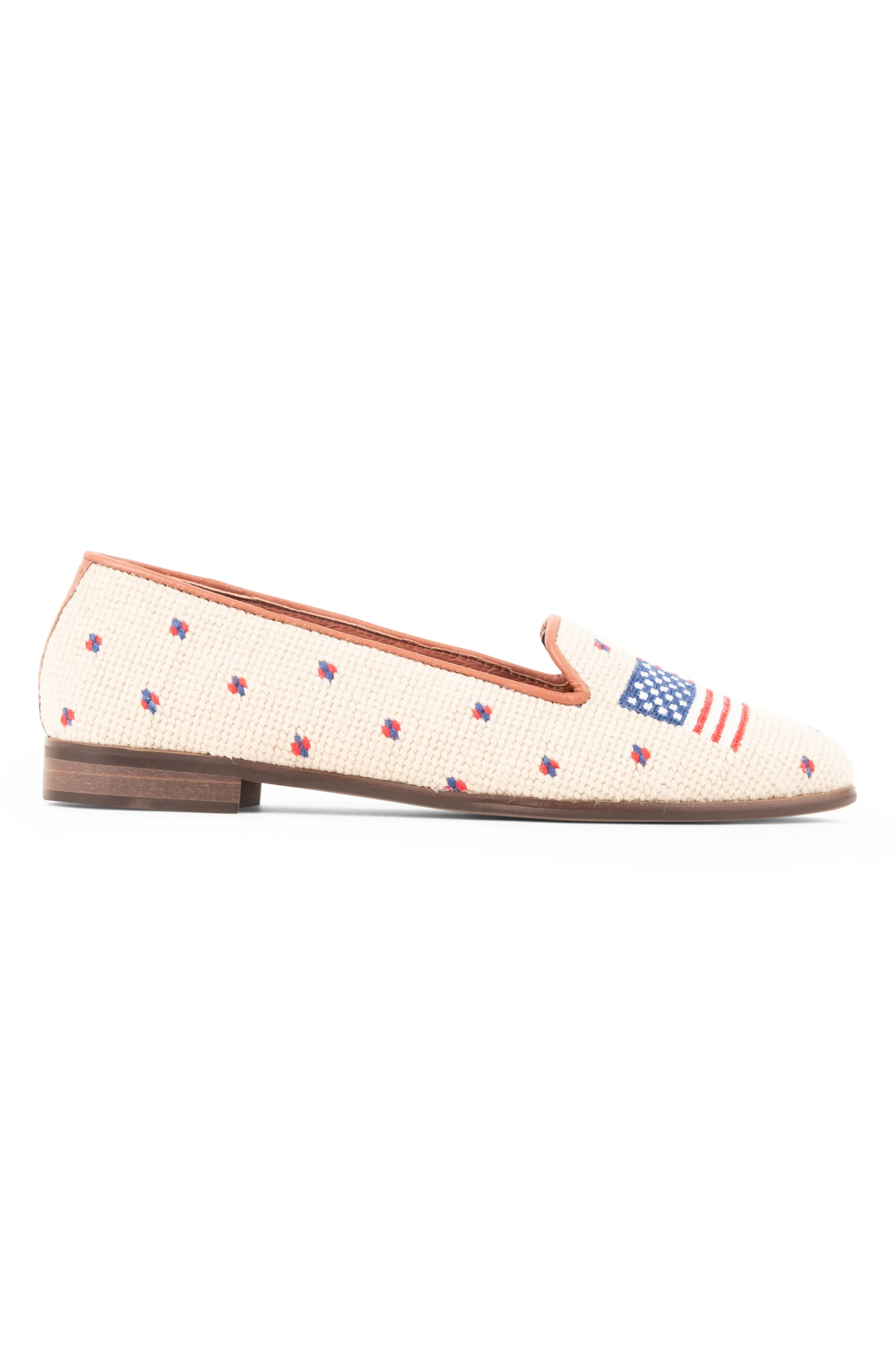 Needlepoint Loafer in American Flag