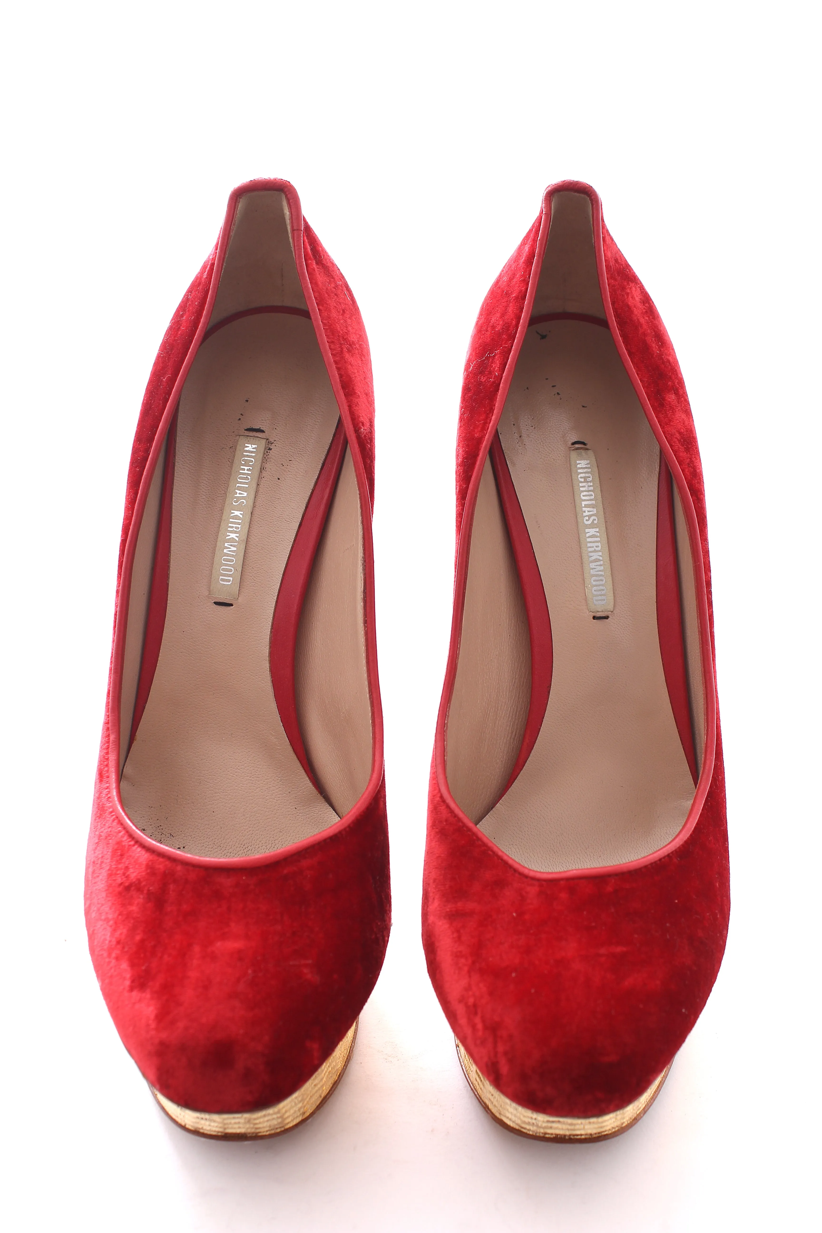 Nicholas Kirkwood Velvet Platform Pumps