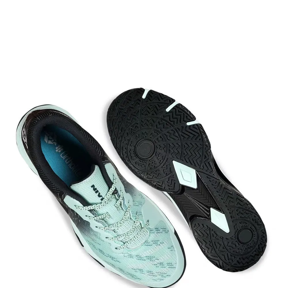 Nivia Verdict Badminton Non Marking Shoes (Aqua Blue)