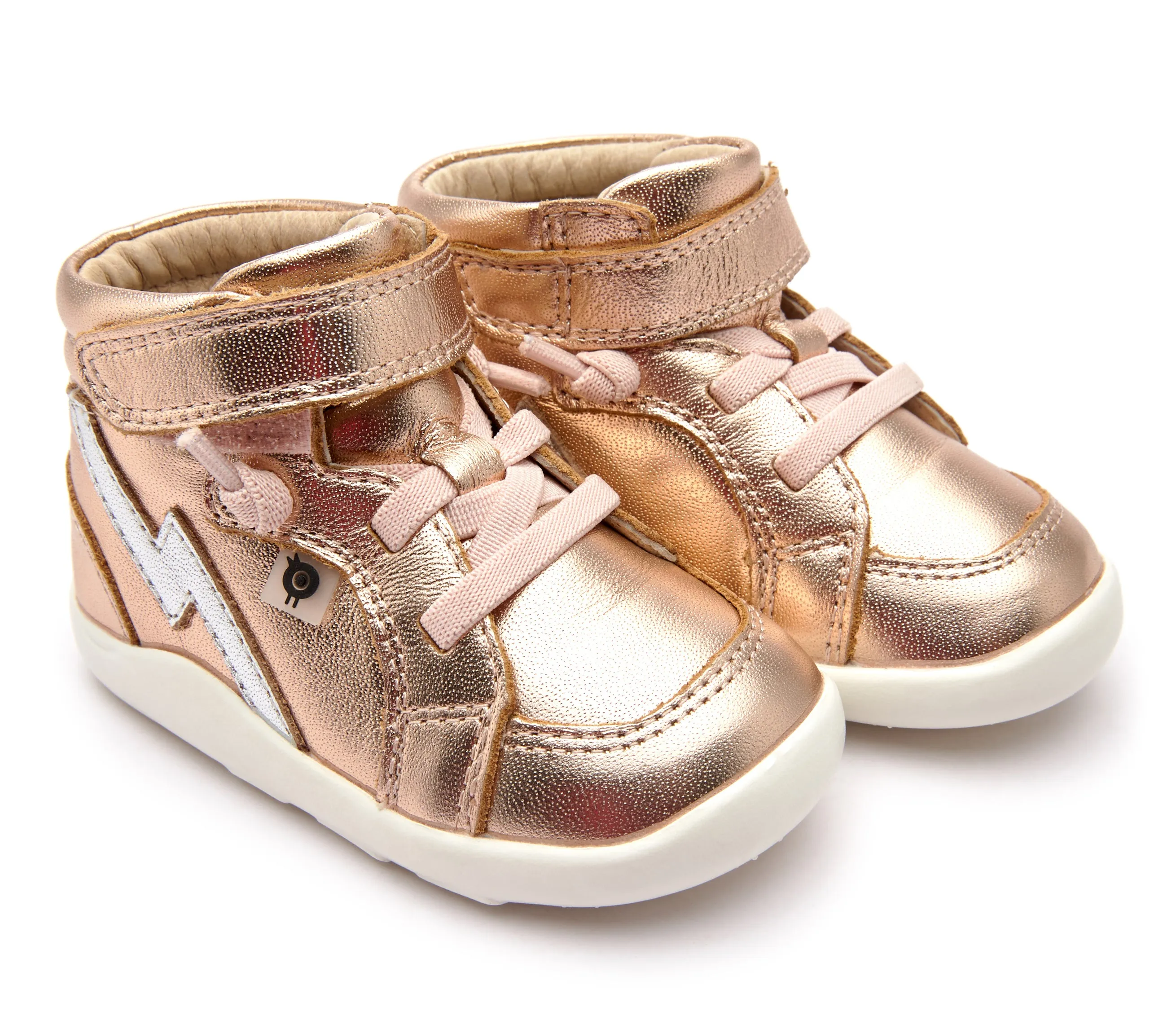 Old Soles Boy's & Girl's 8018 Light The Ground Sneakers - Copper/Silver