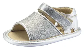 Old Soles Girl's Glam Bub Flexible Rubber First Walker Sandals, Glam Argent