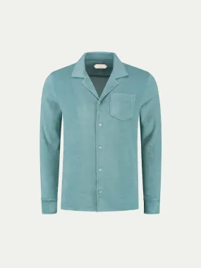 Petrol Terry Towelling Resort Shirt