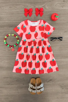 Pink Apple Pocket Dress