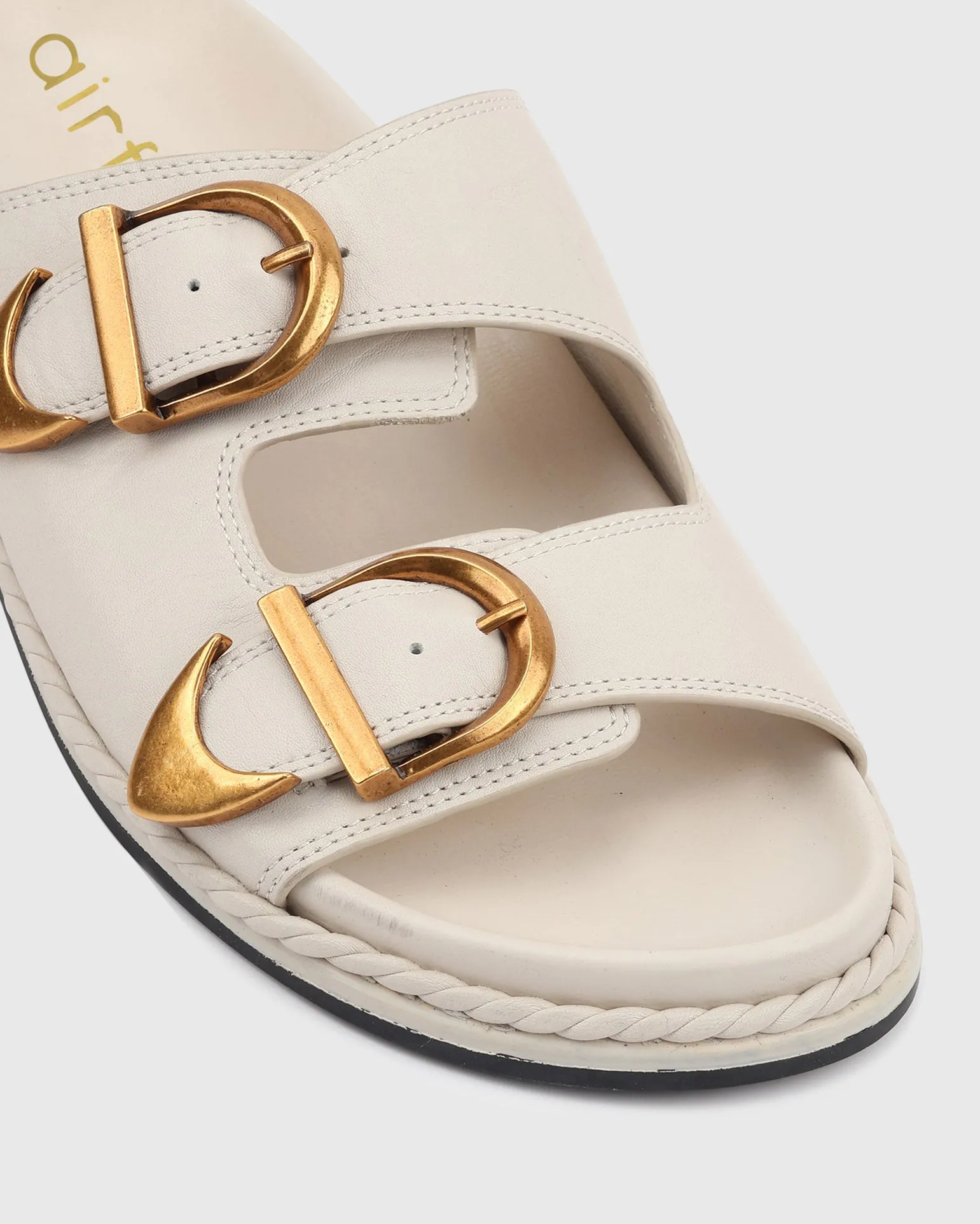 PRE-ORDER ZADIE Leather Buckle Slides