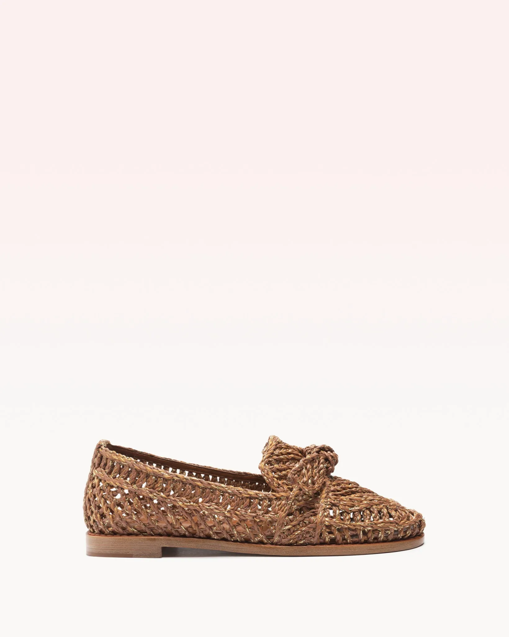 Raffia Penny Loafer Brown