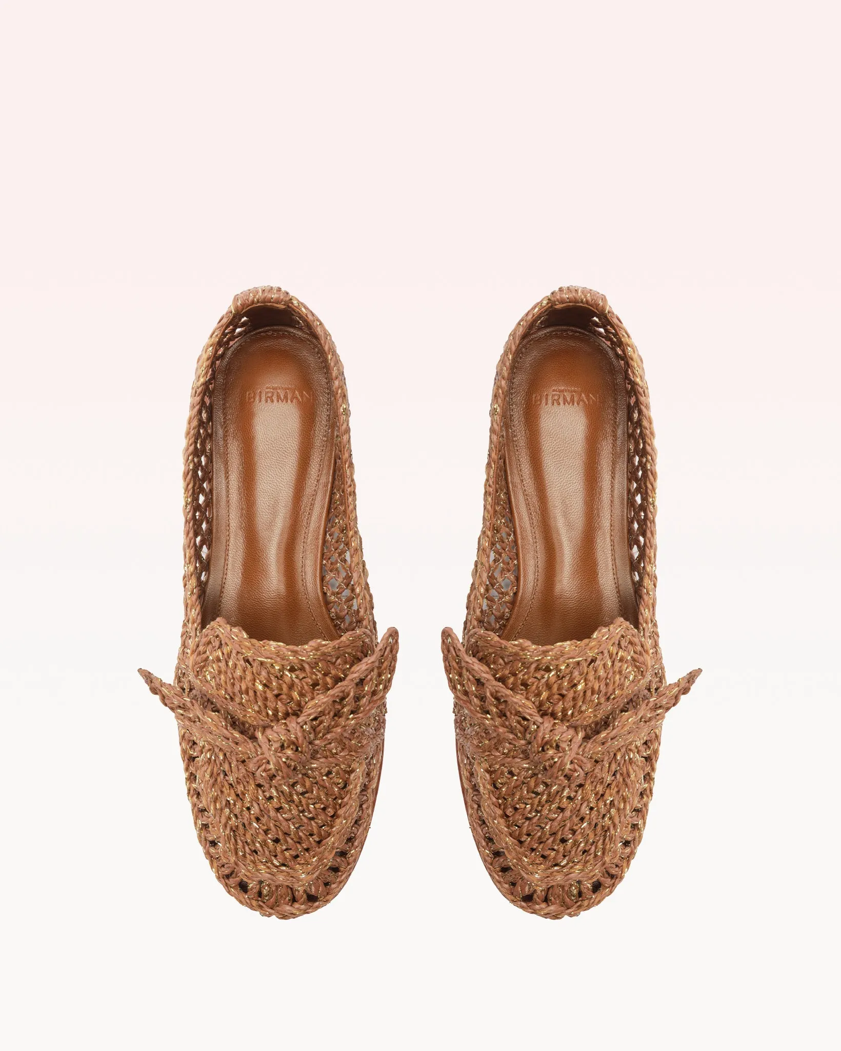 Raffia Penny Loafer Brown