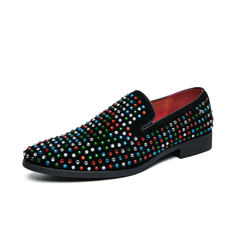 Rainbow Crystal Black Shoes