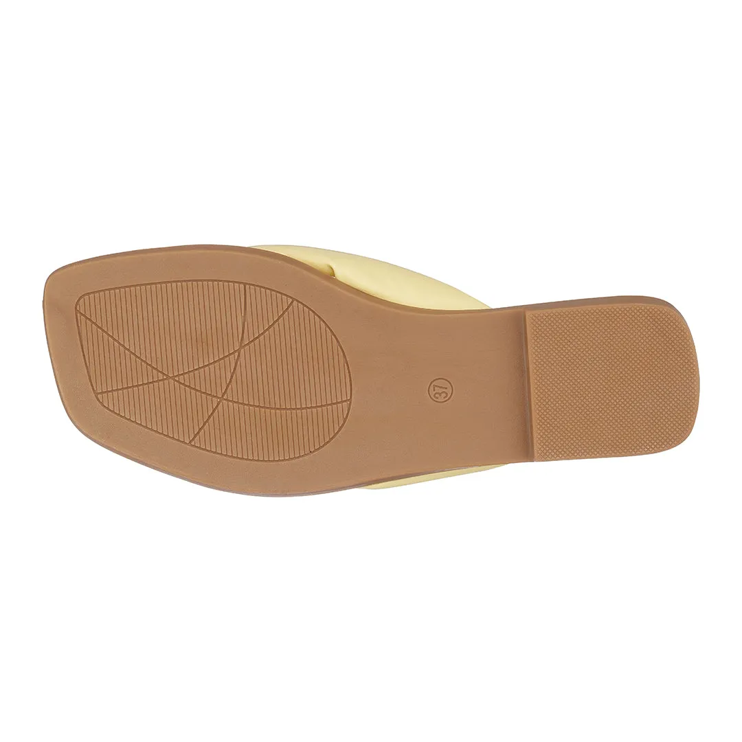 Reid Yellow Flat Sandals