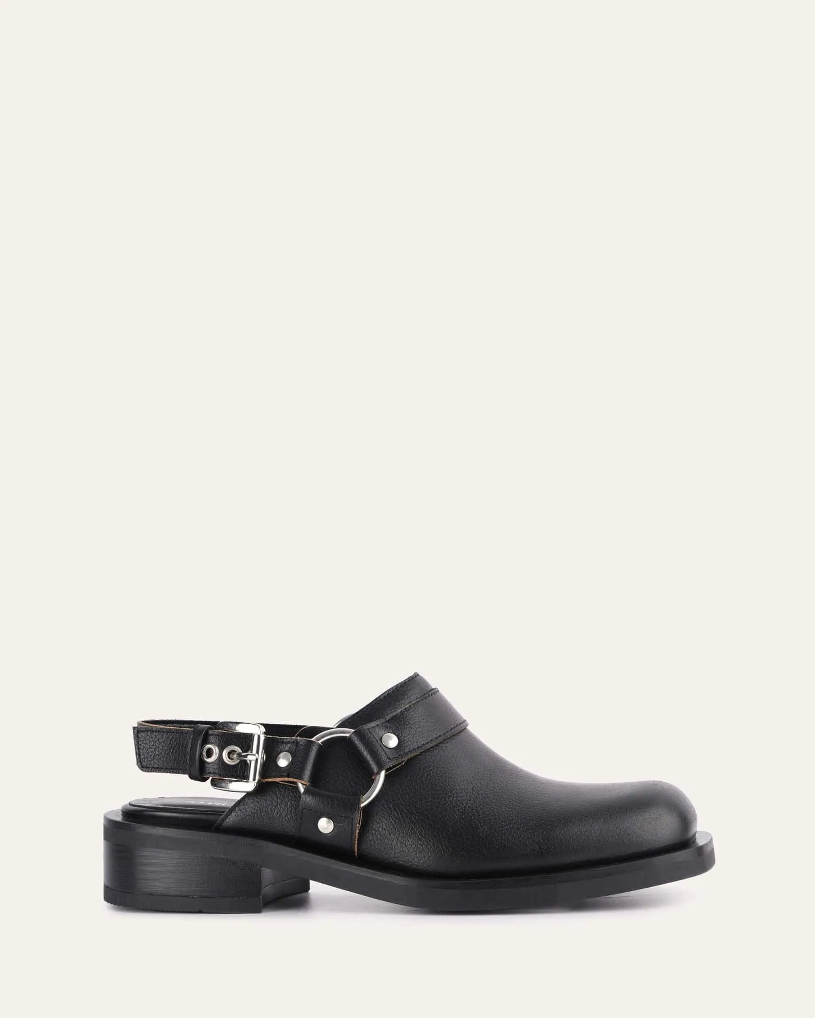 ROMAN SLINGBACK LOAFERS BLACK LEATHER