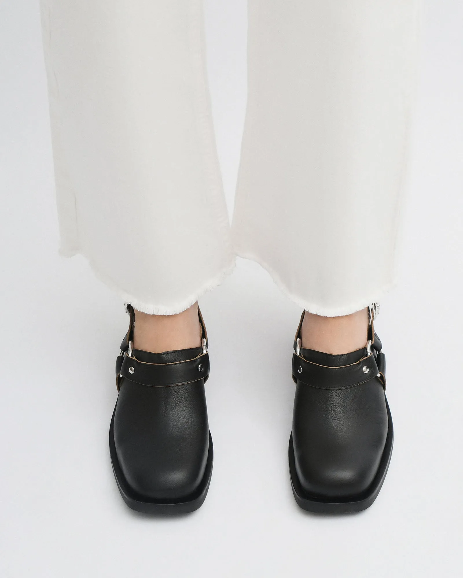 ROMAN SLINGBACK LOAFERS BLACK LEATHER