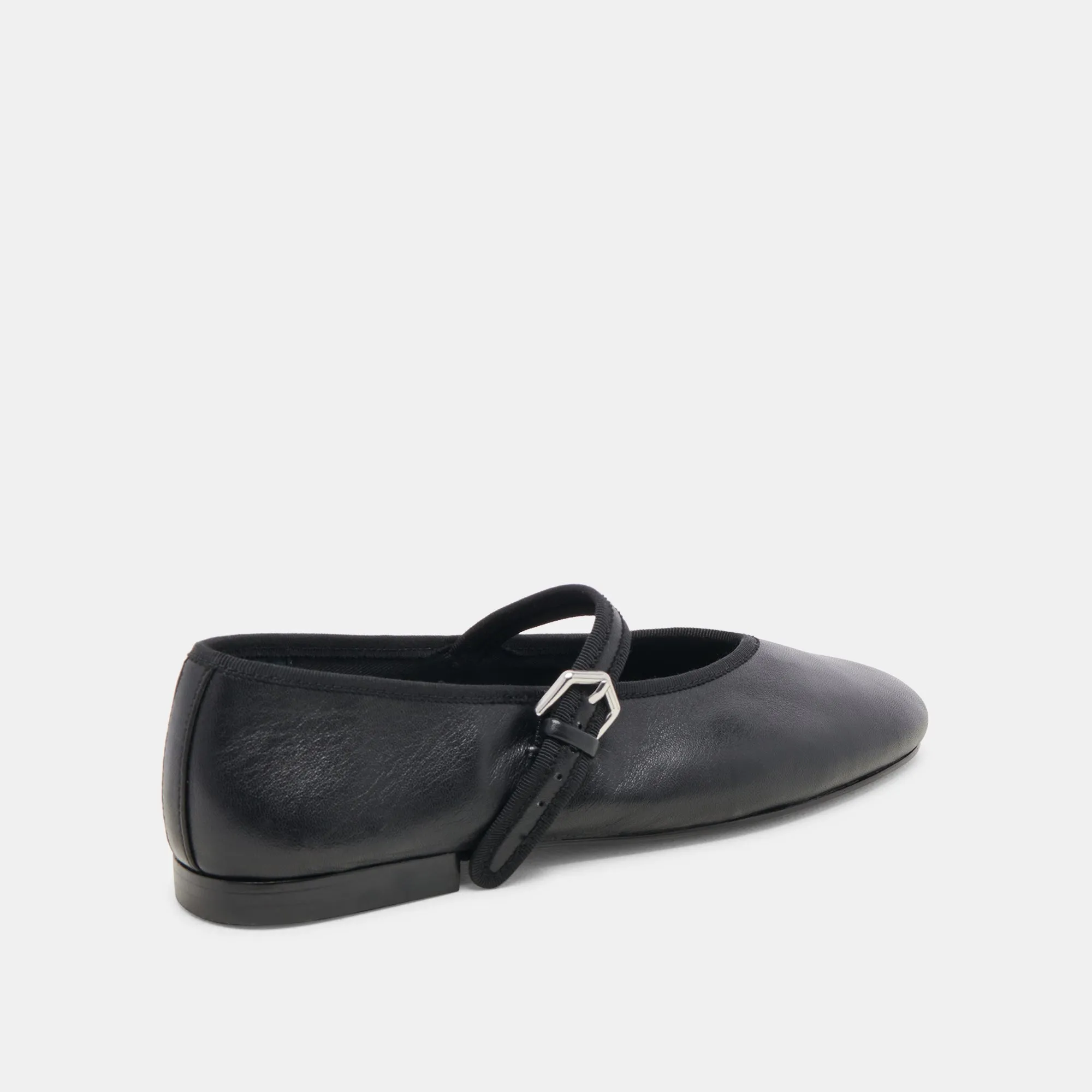 ROSLYN BALLET FLATS BLACK LEATHER