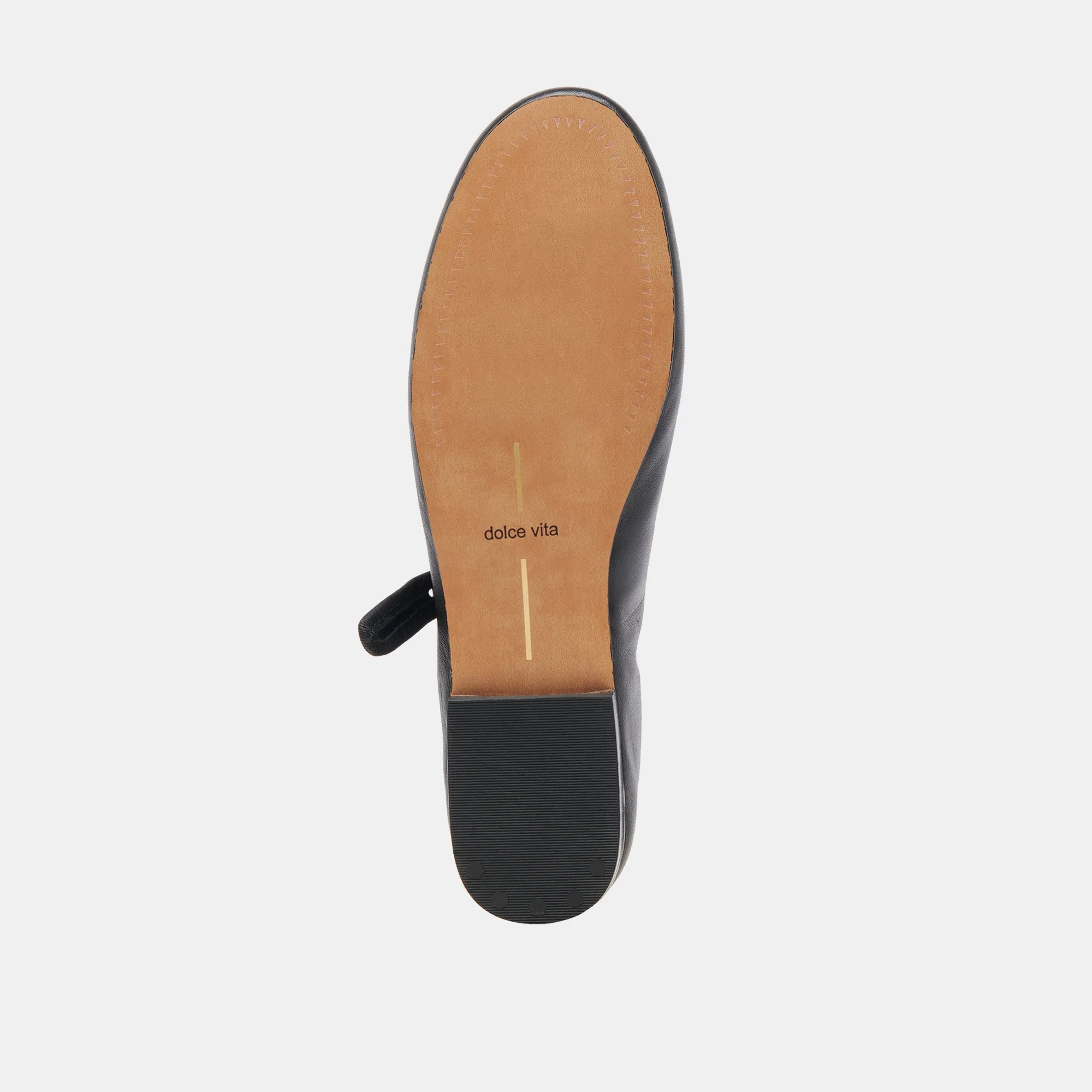 ROSLYN BALLET FLATS BLACK LEATHER