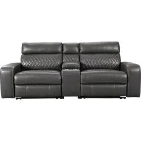 Samperstone 3 Piece Power Reclining Loveseat Console