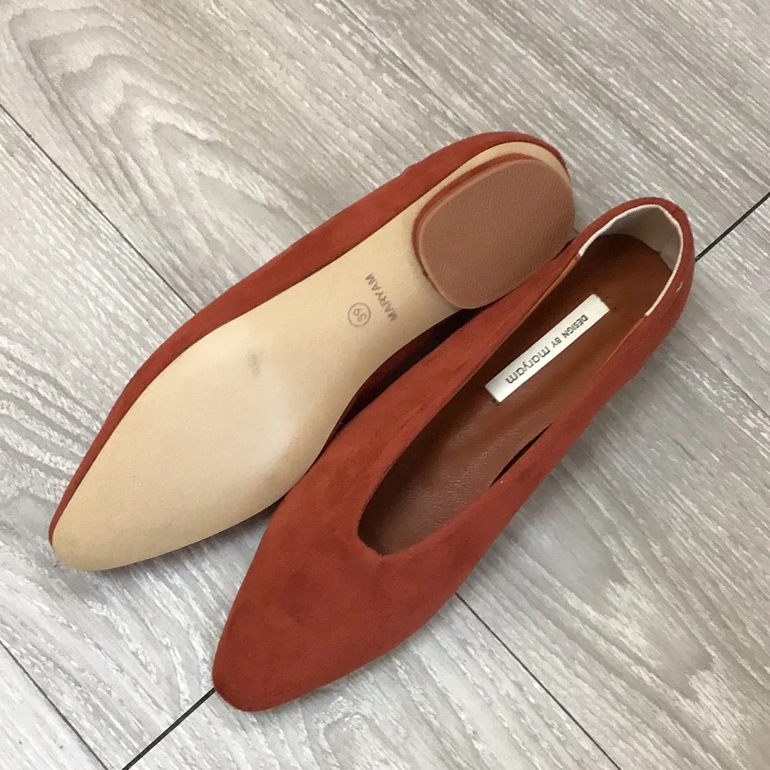 Sample Daily Suede Flats Brick