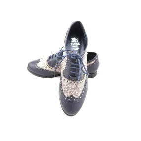 Santino blue canvas loafers